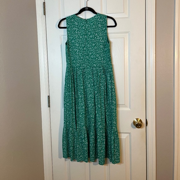 J. Crew smocked midi dress in Dublin Green Ivory - Picture 3 of 6